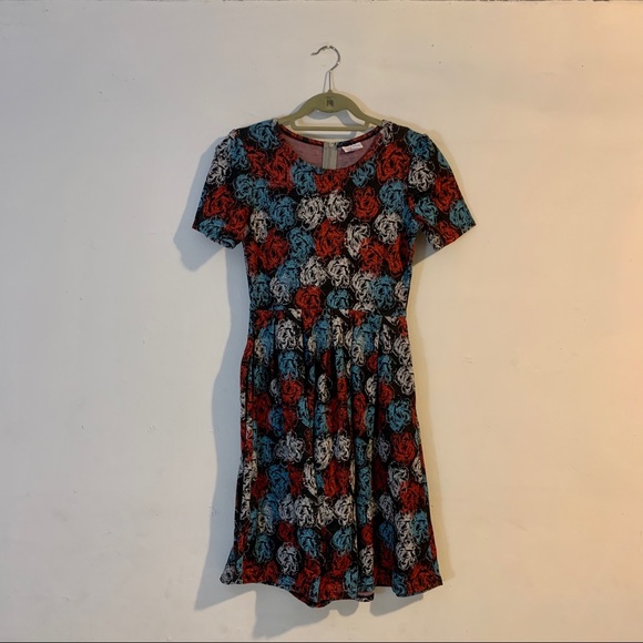 Lularoe Amelia Floral Dress Size Small - Picture 2 of 8